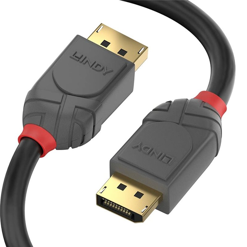 Lindy 36480 câble DisplayPort 0,5 m Noir