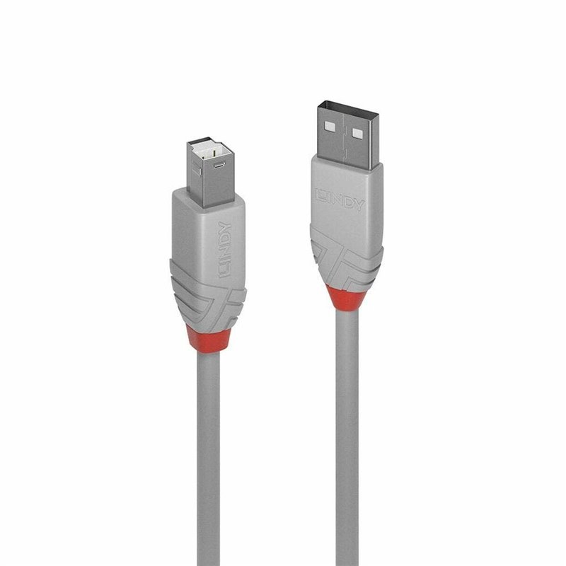 Lindy 36681 câble USB 0,5 m USB 2.0 USB A USB B Gris