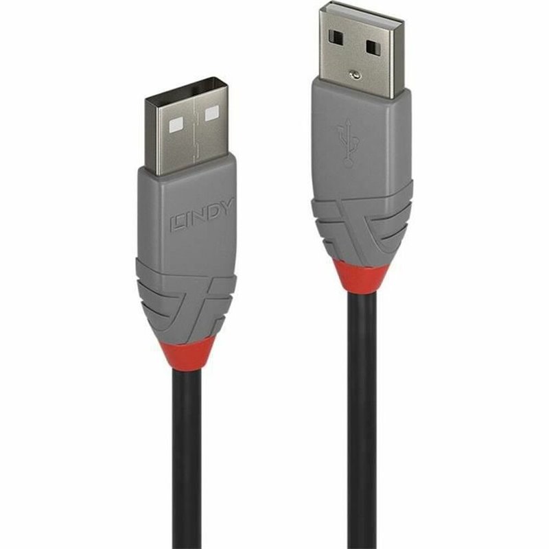 Lindy 36692 câble USB 1 m USB 2.0 USB A Noir, Gris