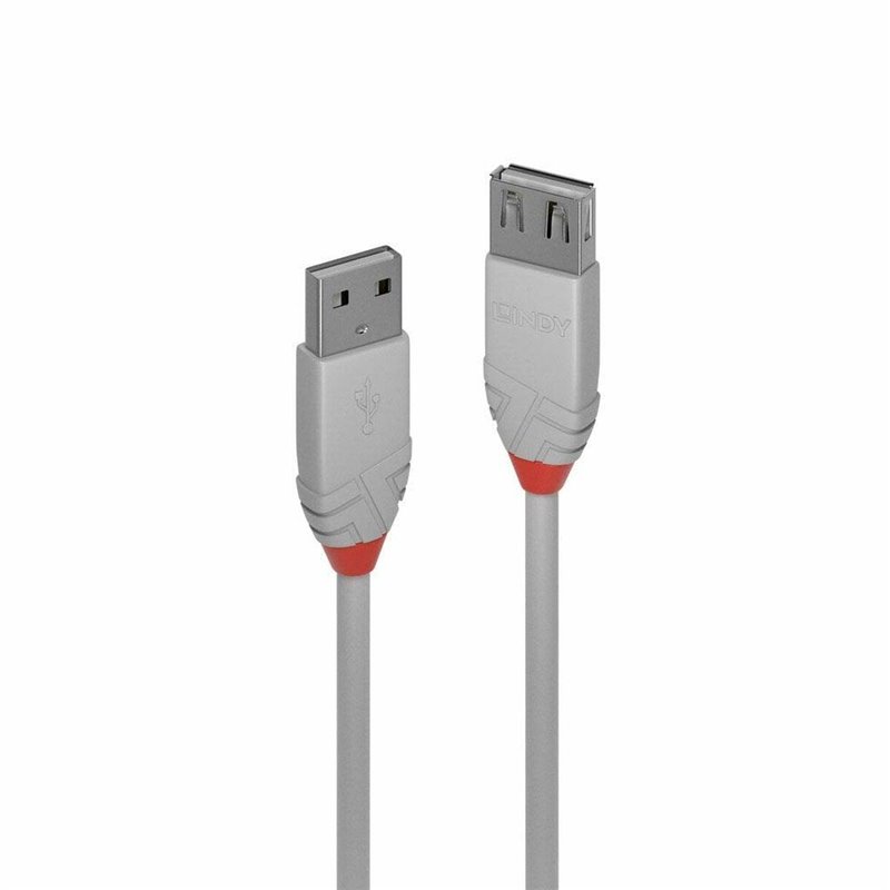 Lindy 36712 câble USB 1 m USB 2.0 USB A Gris