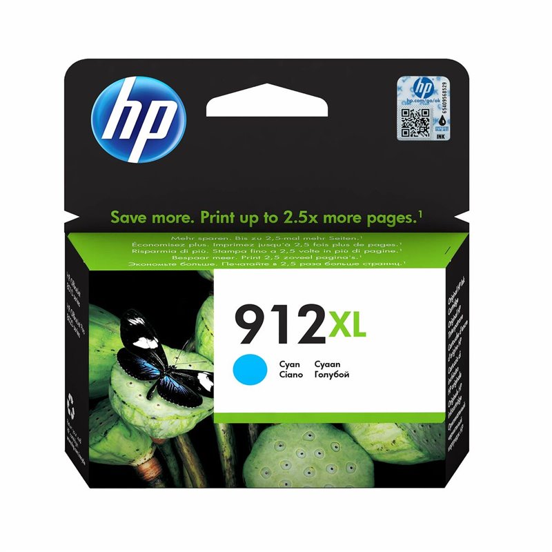 HP 912XL Cartouche d'encre cyan authentique, grande capacité