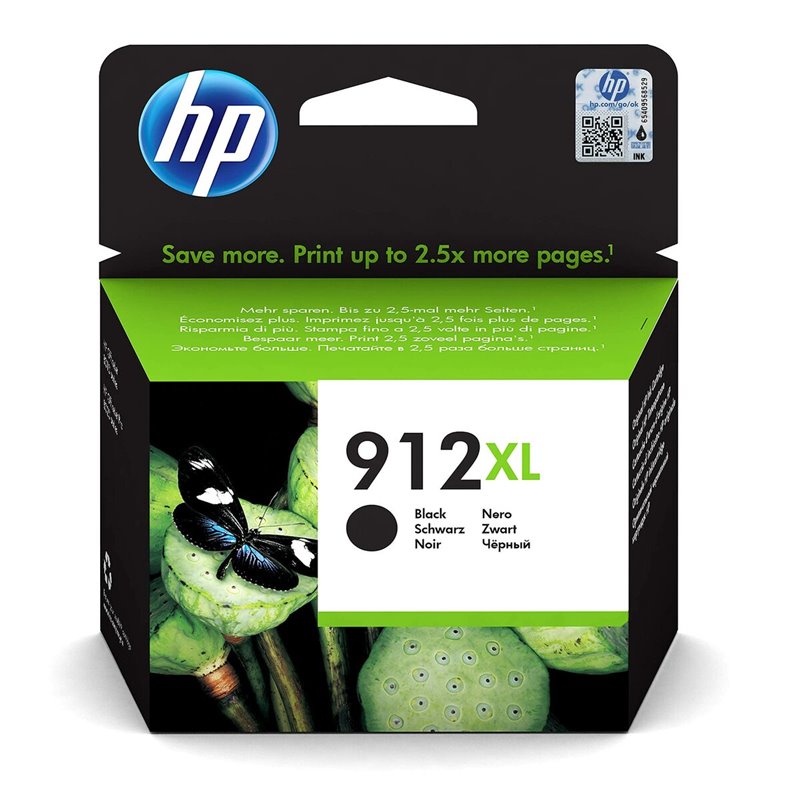 HP 912XL Cartouche d'encre noire authentique, grande capacité