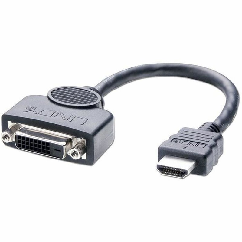 Lindy 41227 câble vidéo et adaptateur 0,2 m DVI-D HDMI Noir