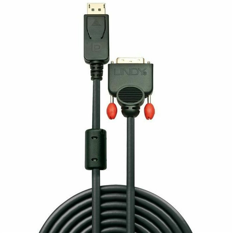 Lindy 41490 câble vidéo et adaptateur 1 m DVI-D DisplayPort Noir