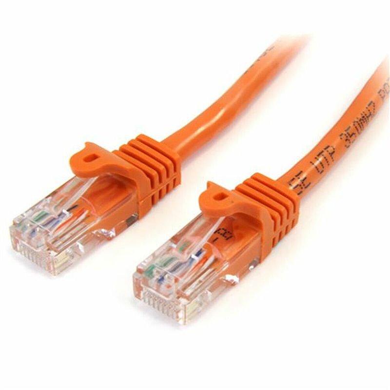 Startech.com Câble réseau Cat5e UTP sans crochet de 1 m - Cordon Ethernet RJ45 anti-accroc - M/M - Orange