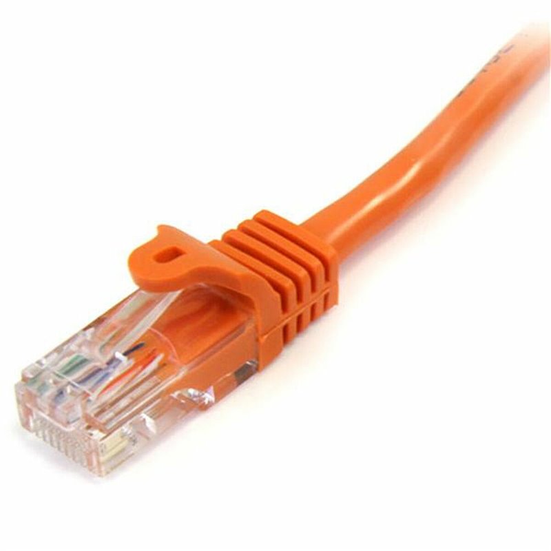 Image secondaire de Startech.com Câble réseau Cat5e UTP sans crochet de 1 m - Cordon Ethernet RJ45 anti-accroc - M/M - Orange