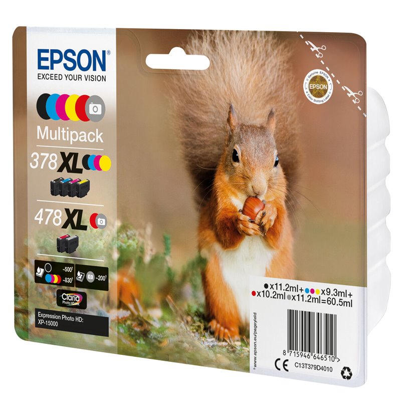 Image secondaire de Epson Squirrel Multipack 6-colours 378XL / 478XL Claria Photo HD Ink