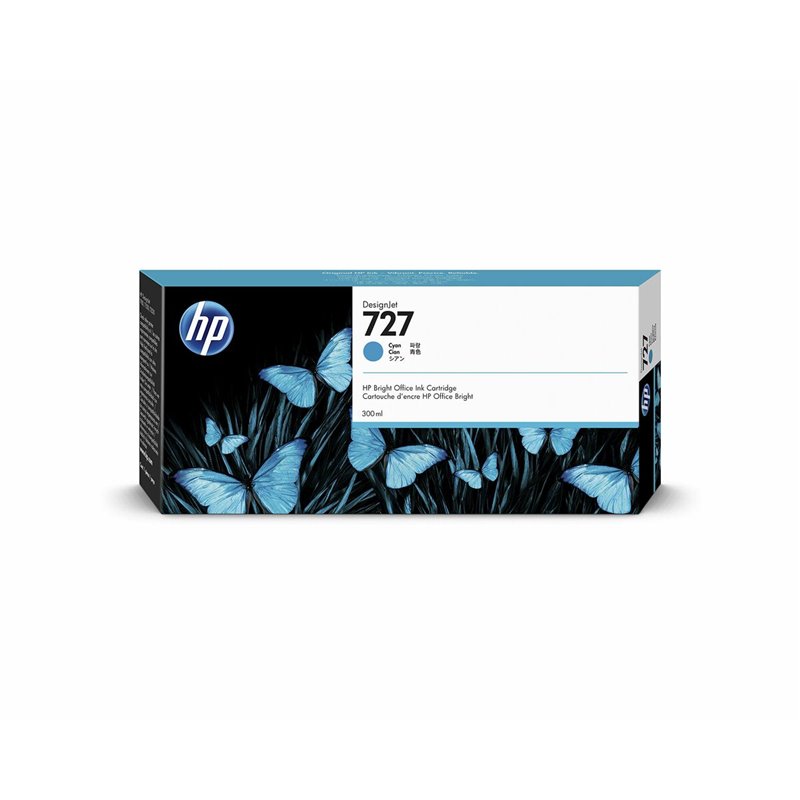 HP 727 cartouche d'encre DesignJet cyan, 300 ml