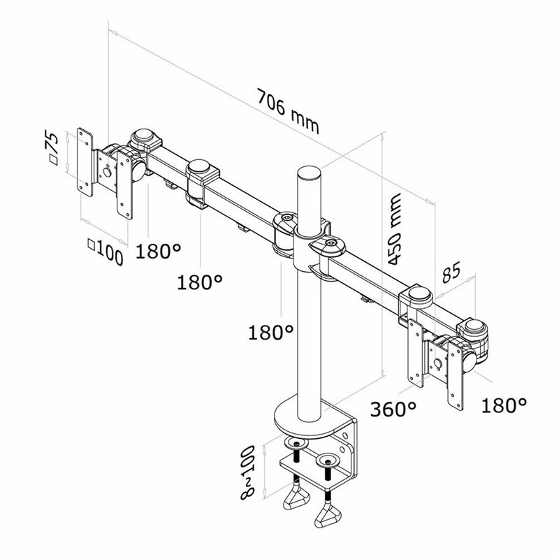 Image secondaire de Neomounts support moniteur de bureau