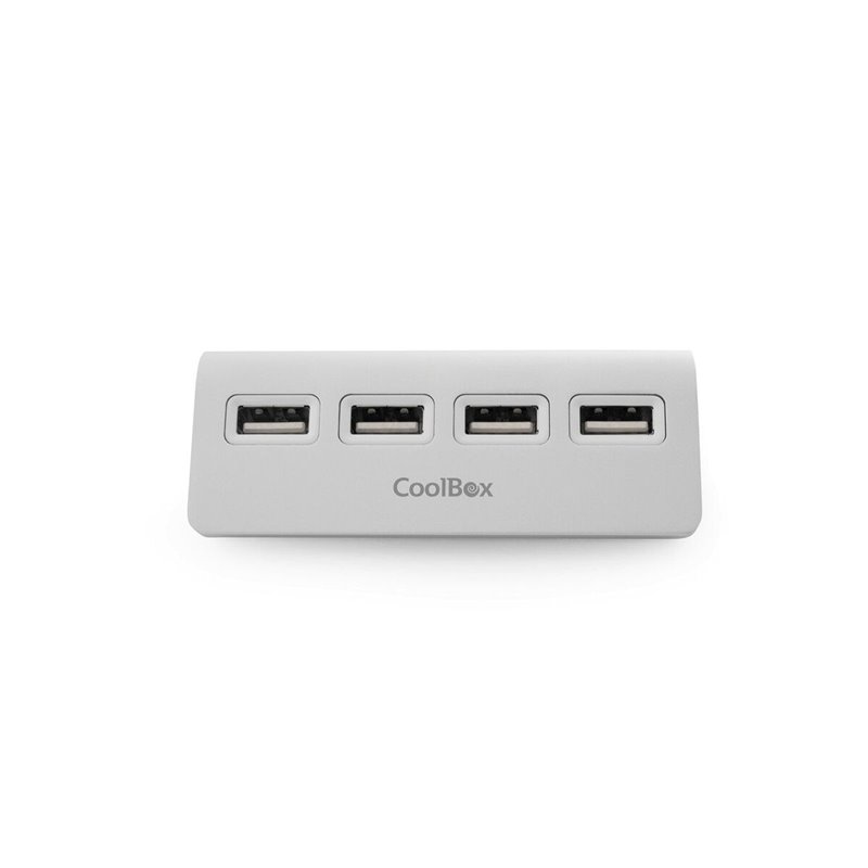 Image secondaire de Coolbox HUBCOO4ALU2 hub & concentrateur USB 2.0 480 Mbit/s Argent