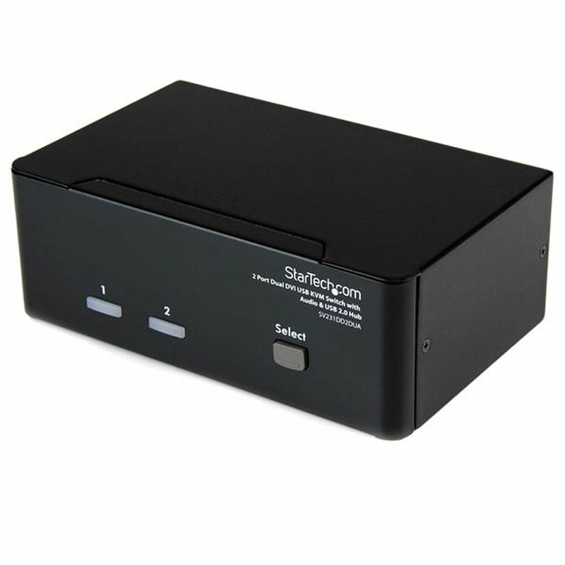 Startech.com Commutateur KVM USB et double DVI à 2 ports avec audio et hub USB 2.0