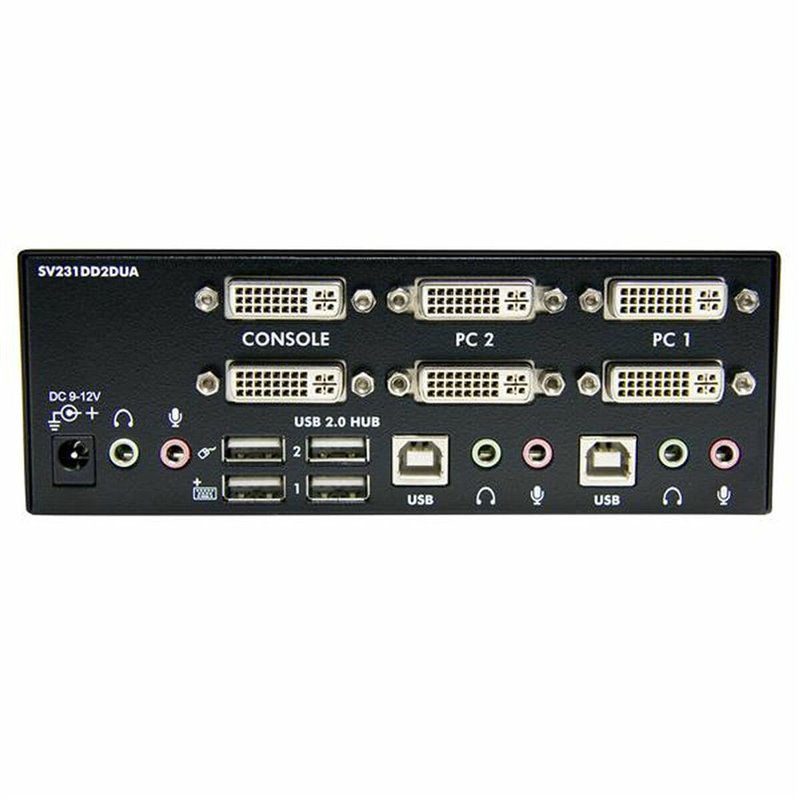 Image secondaire de Startech.com Commutateur KVM USB et double DVI à 2 ports avec audio et hub USB 2.0