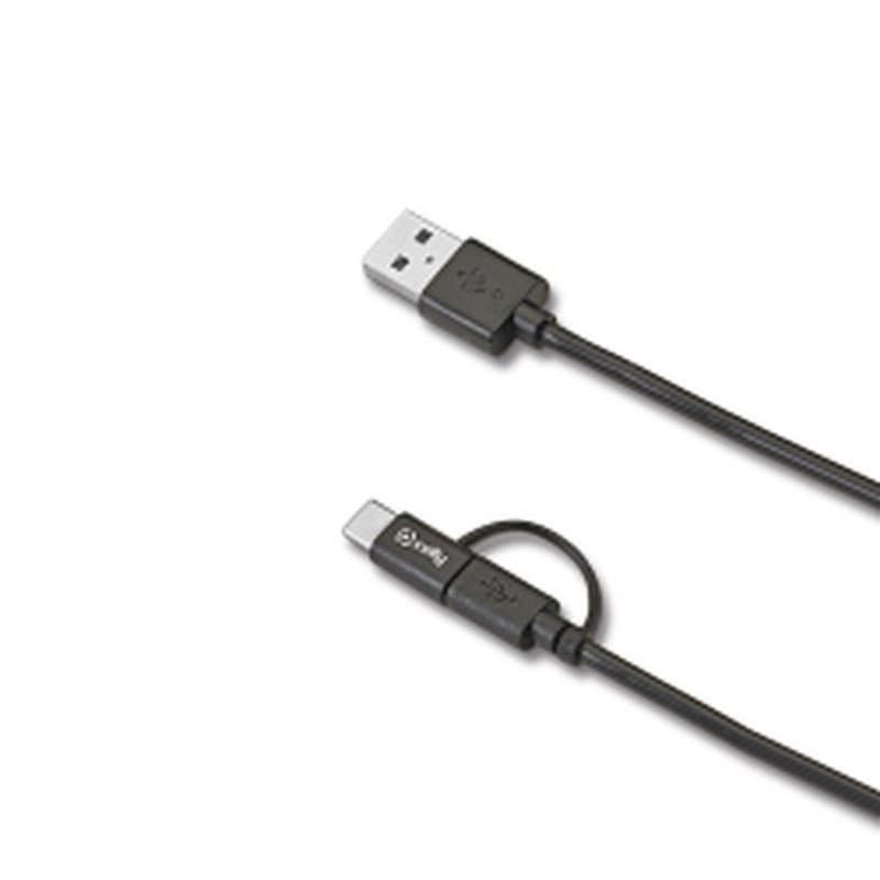 Câble USB-C vers USB Celly USBcmICRO Noir