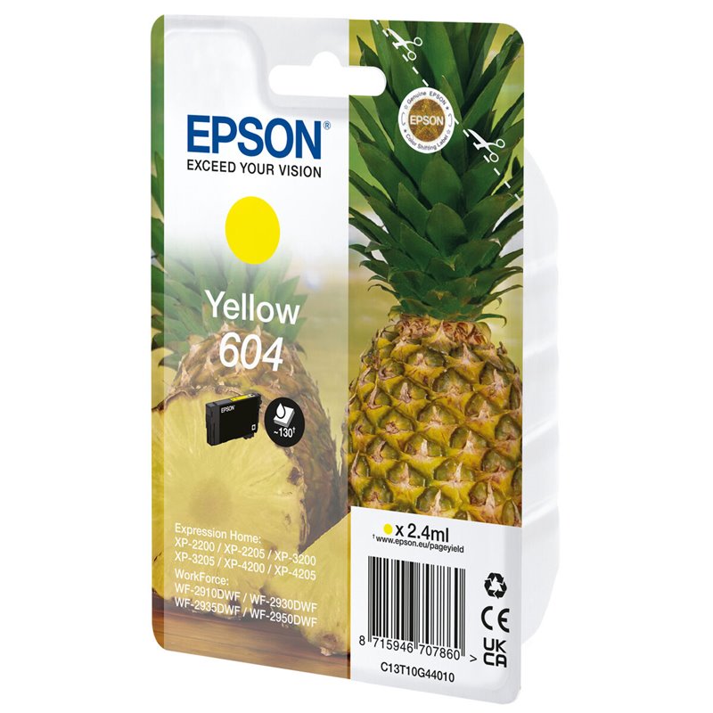 Epson 604 cartouche d'encre 1 pièce(s) Original Rendement standard Jaune