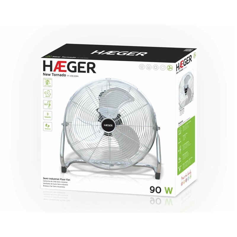 Image secondaire de Ventilateur de Sol Haeger FF-018.006A 100 W