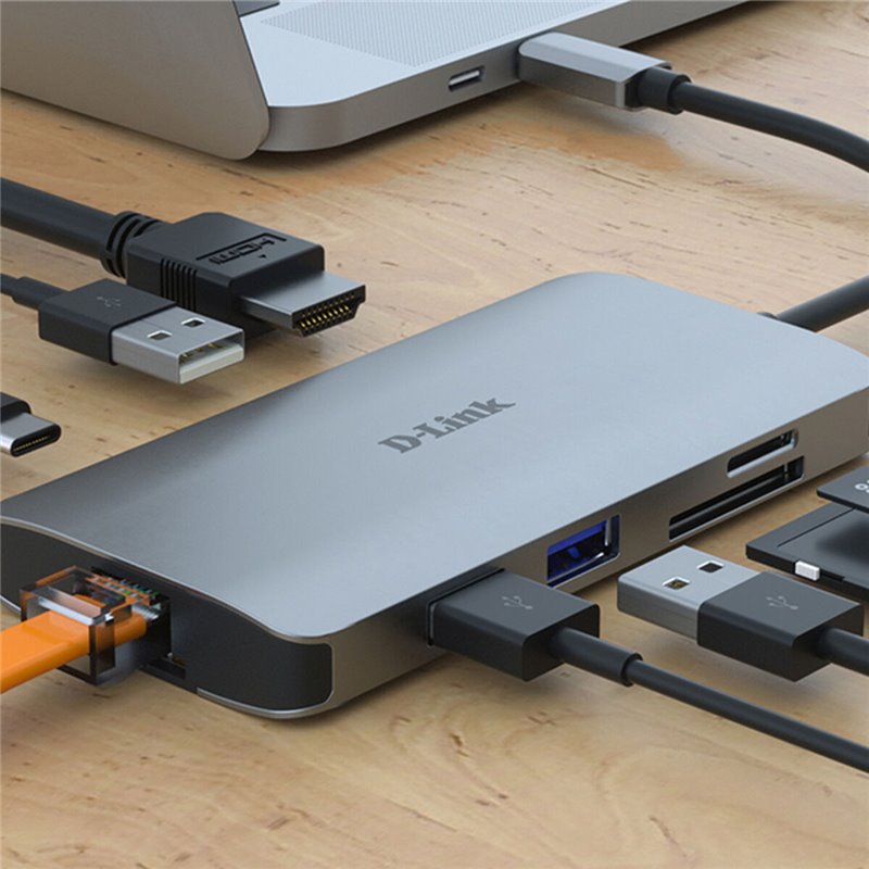 Image secondaire de D-Link DUB-M810 station d'accueil Avec fil USB 3.2 Gen 1 (3.1 Gen 1) Type-C Argent