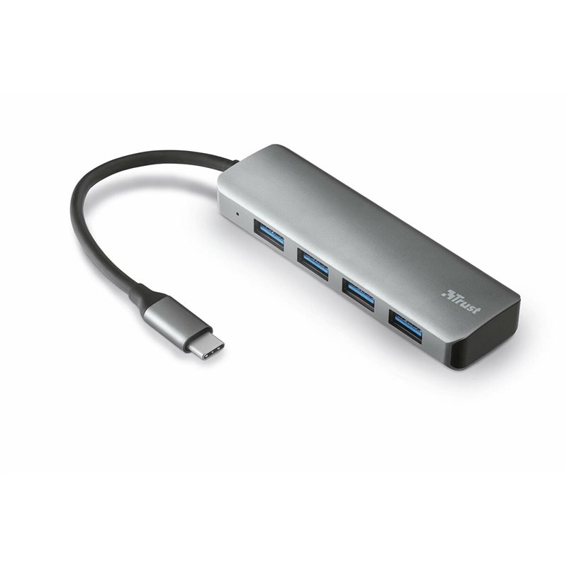 Trust 23328 hub & concentrateur USB 3.2 Gen 1 (3.1 Gen 1) Type-A 5000 Mbit/s Gris