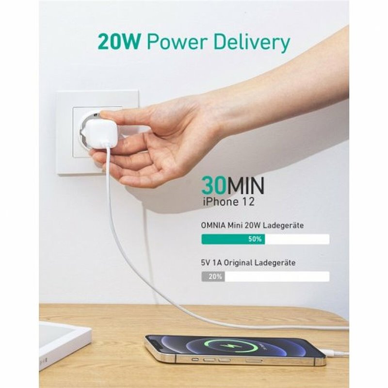 Image secondaire de Chargeur mural Aukey Omnia Mini Blanc 20 W