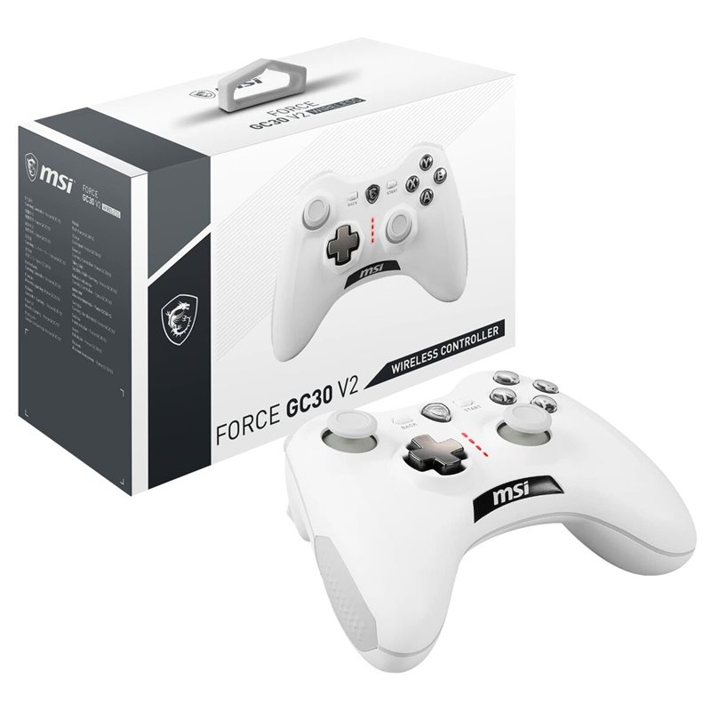 MSI S10-43G0040-EC4 accessoire de jeux vidéo Blanc USB 2.0 Manette de jeu Analogique/Numérique Android, PC