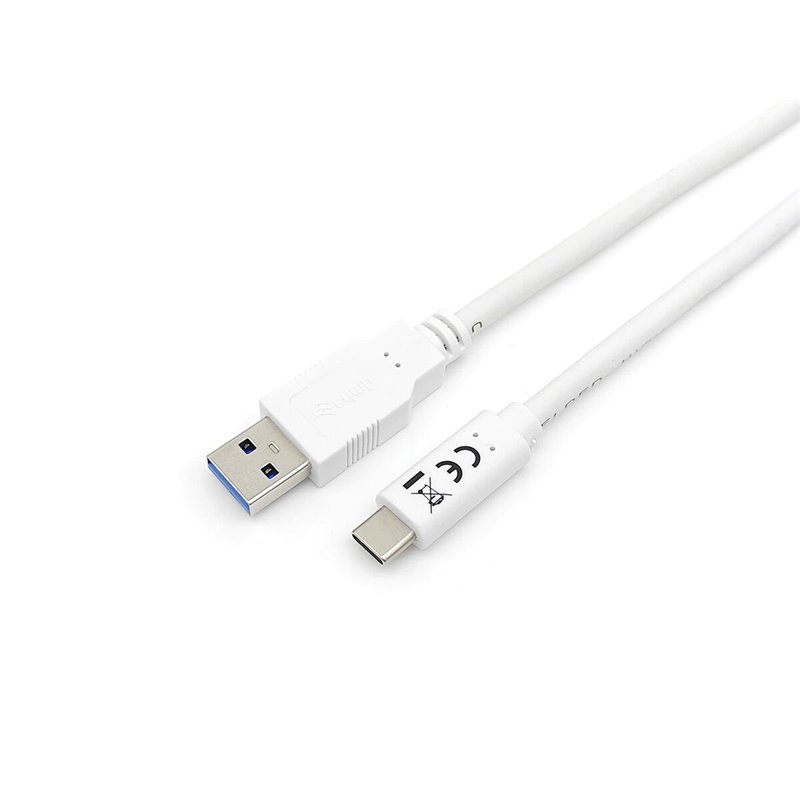 Equip 128363 câble USB 1 m USB 3.2 Gen 1 (3.1 Gen 1) USB A USB C Blanc