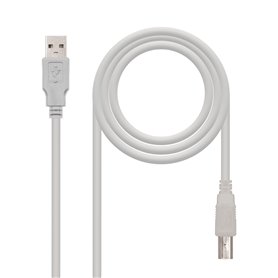 Câble Micro USB NANOCABLE CABLE USB 2.0 IMPRESORA, TIPO A/M-B/M, BEIGE,  11,99 €