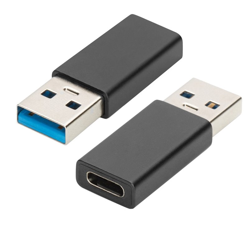 Ewent EW9650 changeur de genre de câble USB Type-A USB Type-C Noir