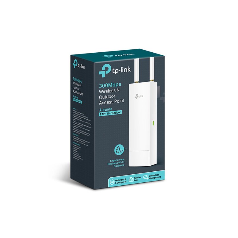 Tp-Link Omada EAP110-Outdoor 300 Mbit/s Blanc Connexion Ethernet, supportant l'alimentation via ce port (PoE)