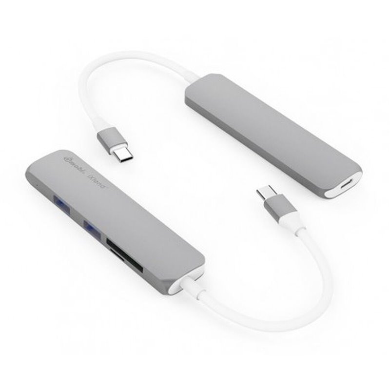 Silverht 17123 station d'accueil USB 3.2 Gen 1 (3.1 Gen 1) Type-C Gris, Blanc