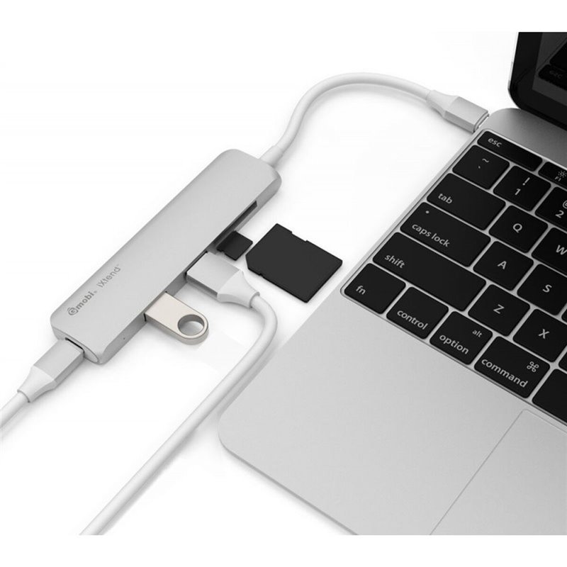 Image secondaire de Silverht 17123 station d'accueil USB 3.2 Gen 1 (3.1 Gen 1) Type-C Gris, Blanc