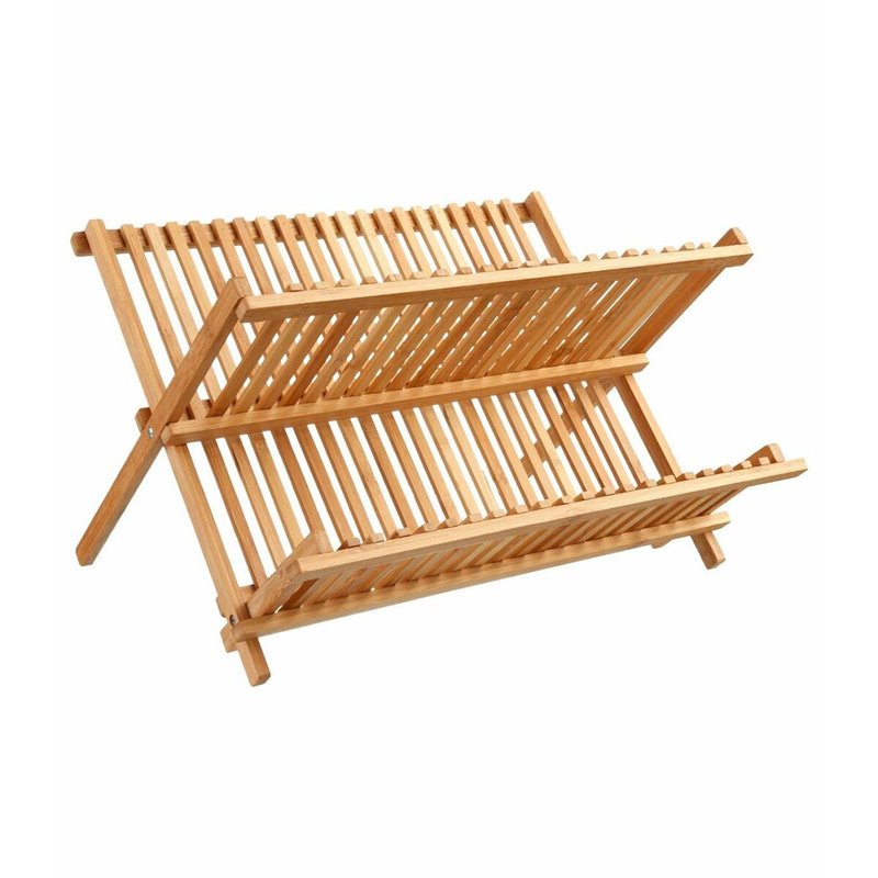 Égouttoir pour Évier 5five Pliable Naturel Bambou (42 x 33,5 x 25,5 cm)