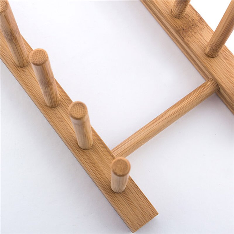 Image secondaire de Support pour assiettes 34 x 12,5 x 12 cm Naturel Bambou