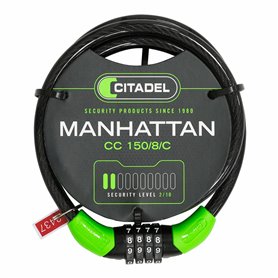 Câble avec cadenas Citadel Manhattan cc 150/8/c Combinaison Noir 150 cm 26,99 €