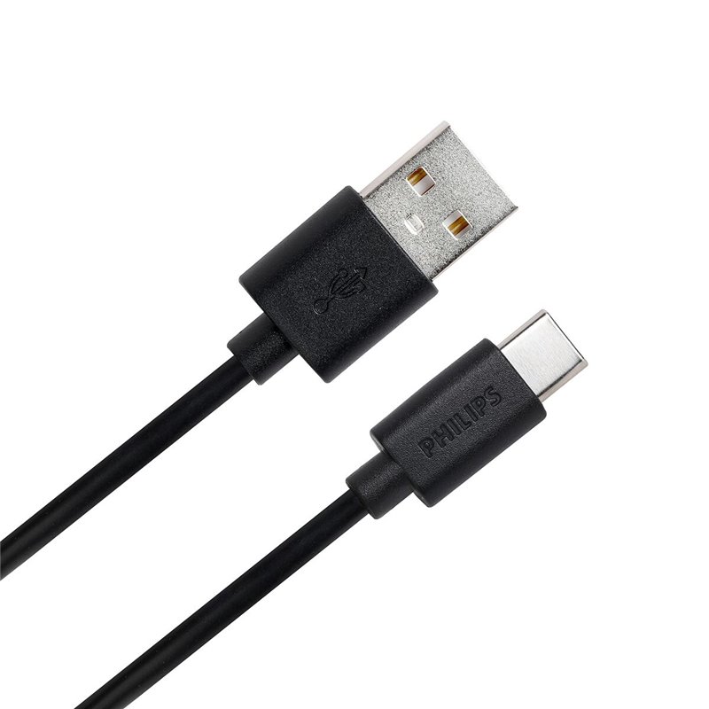 Image secondaire de Câble USB A vers USB C Philips DLC3104A/00 Chargement rapide 1,2 m Noir