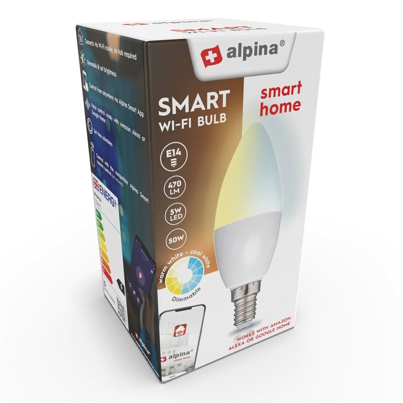 Image secondaire de Ampoule à Puce Alpina RGB Wi-Fi 4,9 W E14 2700-6500 K 470 lm