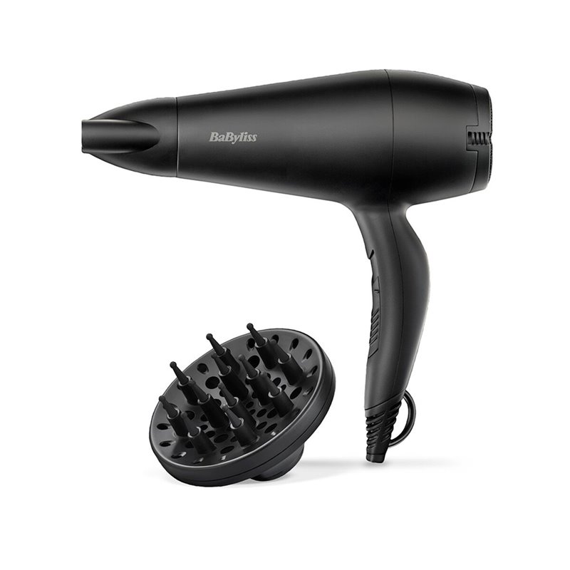 Sèche-Cheveux Babyliss D215DE Diffuseur Noir 2000 W (2 Unités)