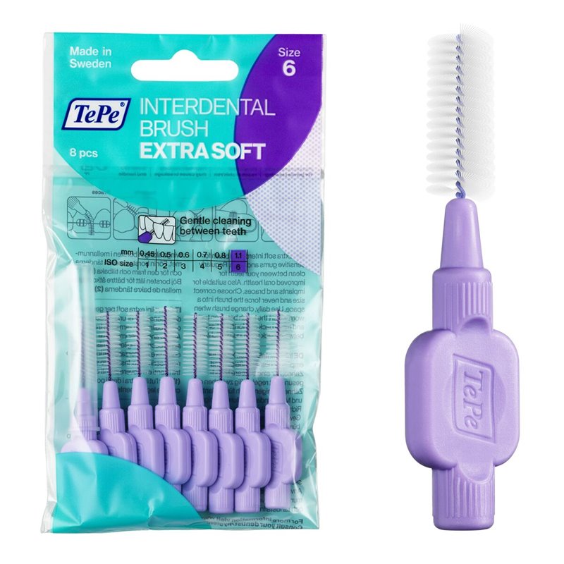 Brosses interdentaires Tepe Lila Super doux (8 Pièces)