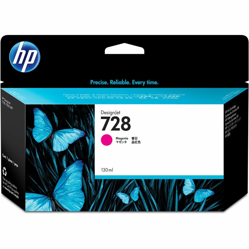 HP 728 cartouche d'encre DesignJet magenta 130 ml