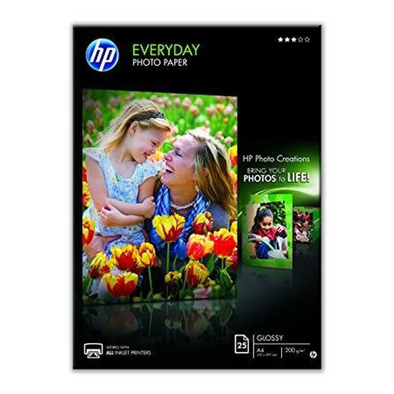 HP Papier photo brillant Everyday - 25 feuilles/A4/210 x 297 mm