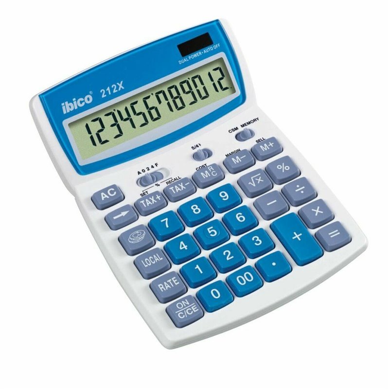 Calculatrice Ibico Bleu Blanc