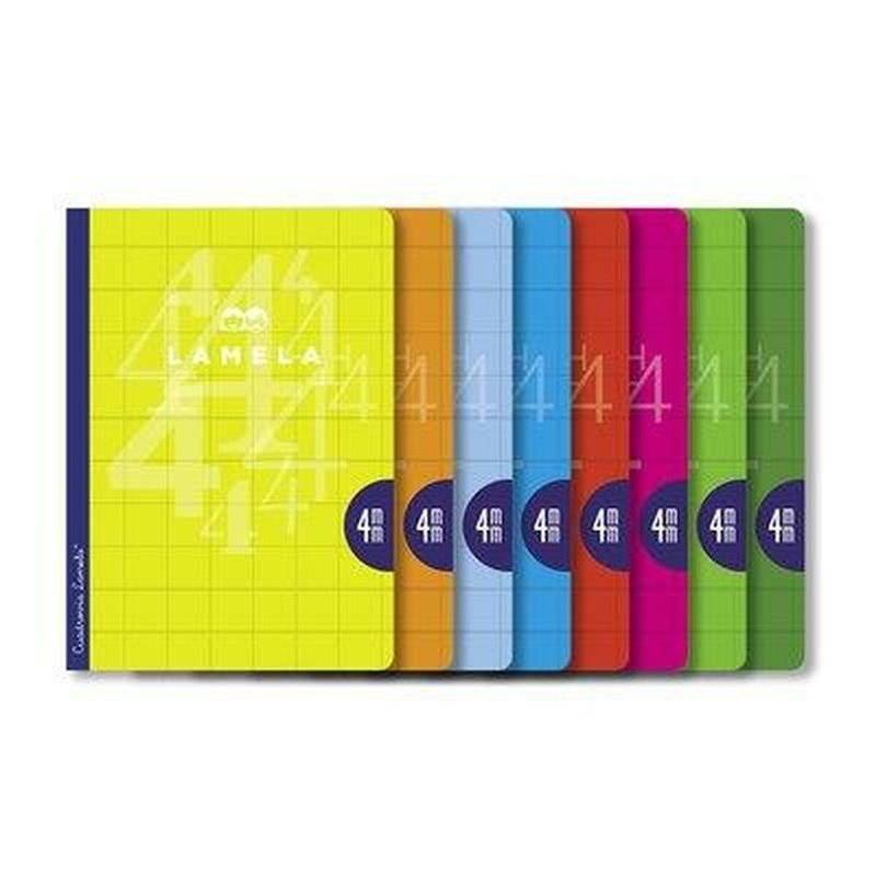 Carnet Lamela 4X4 4mm 50 Volets 10 Unités Feuilles quadrillées A4 Multicouleur (10 Pièces)