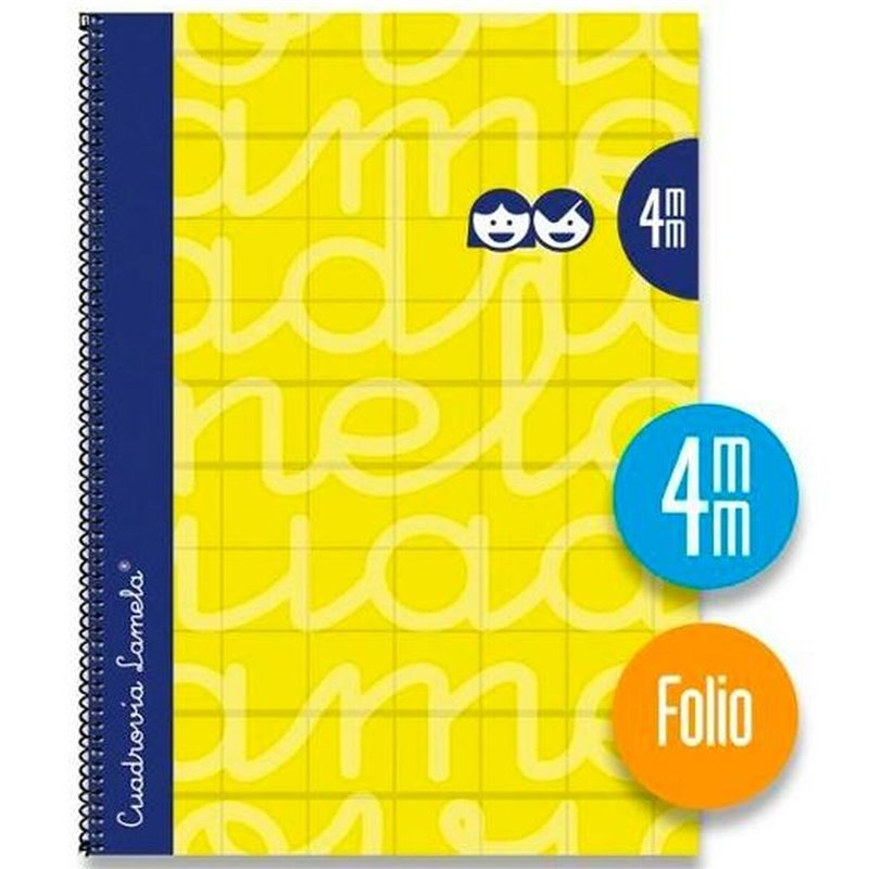 Image secondaire de Cahier Lamela 4 mm Jaune Din A4 5 Pièces 80 Volets