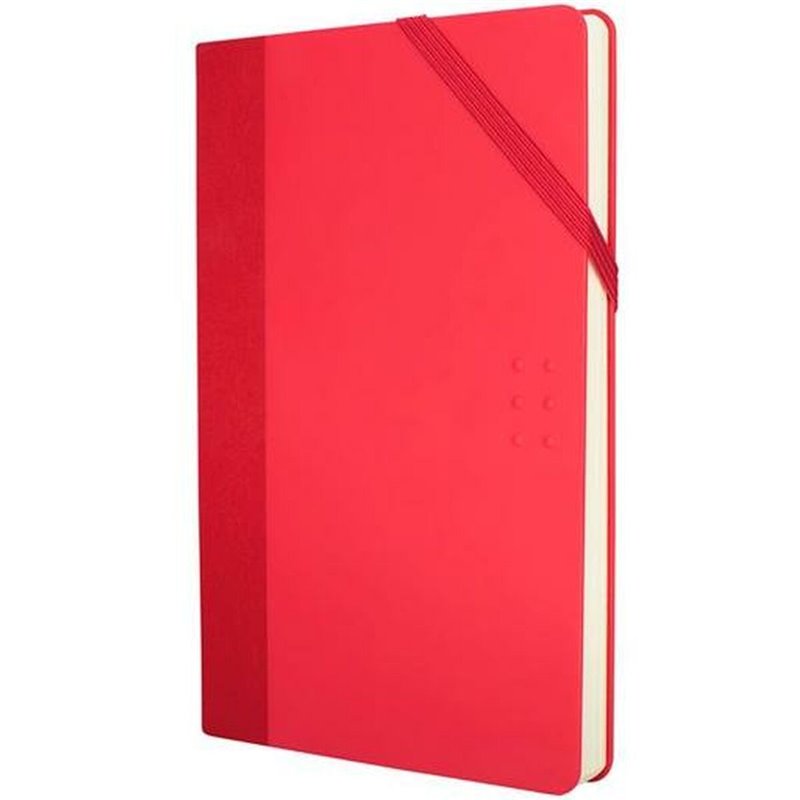 Carnet de Notes Milan Paperbook Blanc Rouge 21 x 14,6 x 1,6 cm