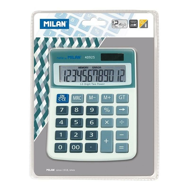 Calculatrice Milan 40925 Bleu 13 x 10 x 1,5 cm