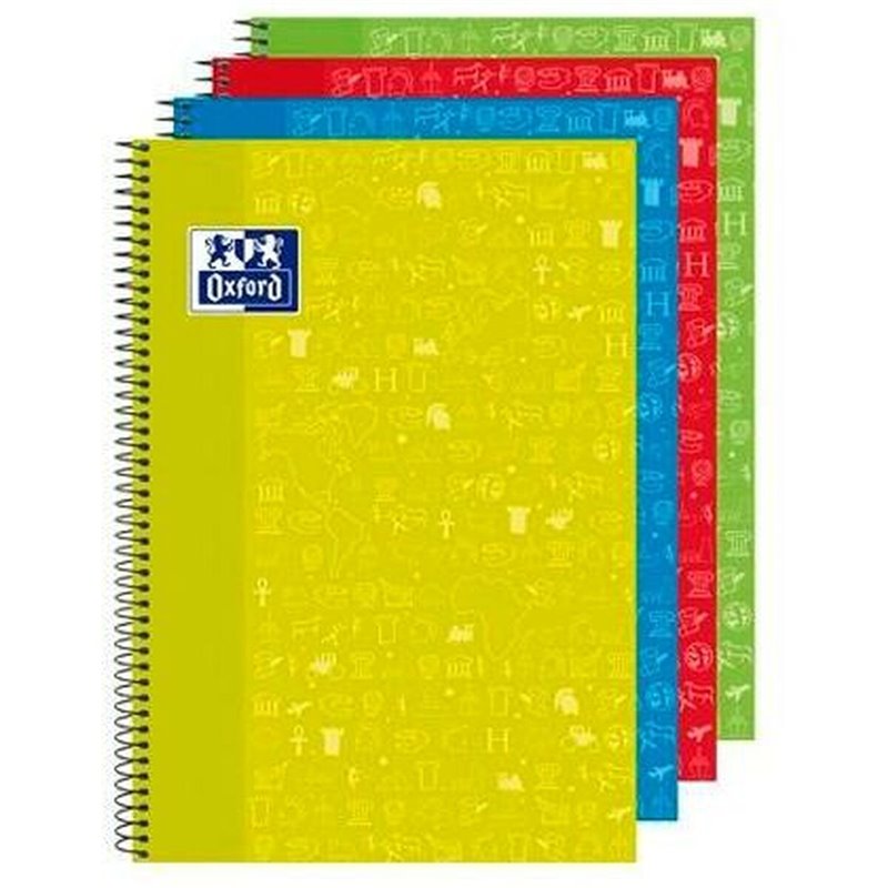 Cahier Oxford Write & Erase Multicouleur Din A4 4 Pièces 80 Volets