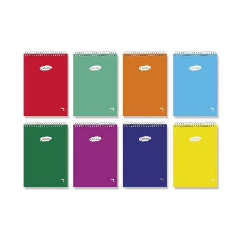 Cahier Pacsa Multicouleur 1/8 10 Pièces 80 Volets