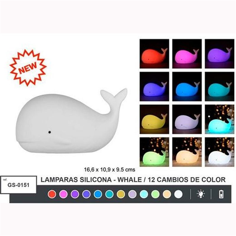 Image secondaire de Lampe de bureau Roymart Baleine Blanc Silicone 16,6 x 10,9 x 9,5 cm