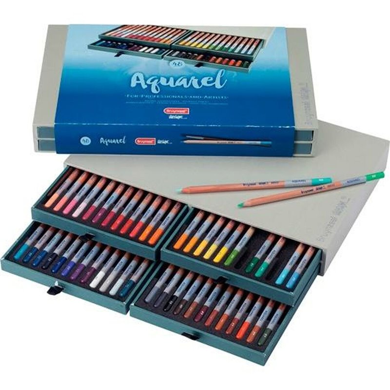 Crayons de couleurs pour aquarelle Bruynzeel Aquarel Multicouleur 48 Pièces