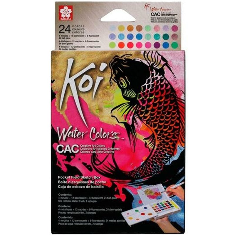 Image secondaire de Set de peintures aquarelle Talens Sakura Koi Water Colors Multicouleur