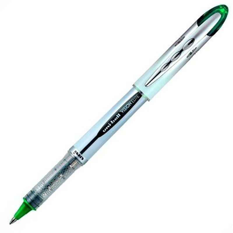 Stylo à encre liquide Uni-Ball Vision Elite UB-200 Vert 0,6 mm (12 Pièces)