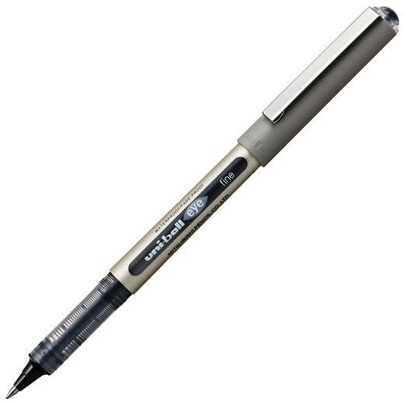 Stylo à encre liquide Uni-Ball Rollerball Eye Fine UB-157 Noir 0,7 mm (12 Pièces)